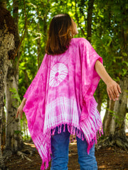 Endless Summer Poncho Hand Dyed Tunic Kaftan Blouse Oversize Top