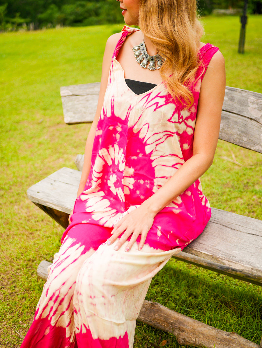Sunkissed Gypsy Racerback Dungarees Jumpsuit Romper