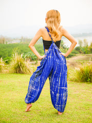 Azure Bliss Racerback Dungarees Jumpsuit Romper