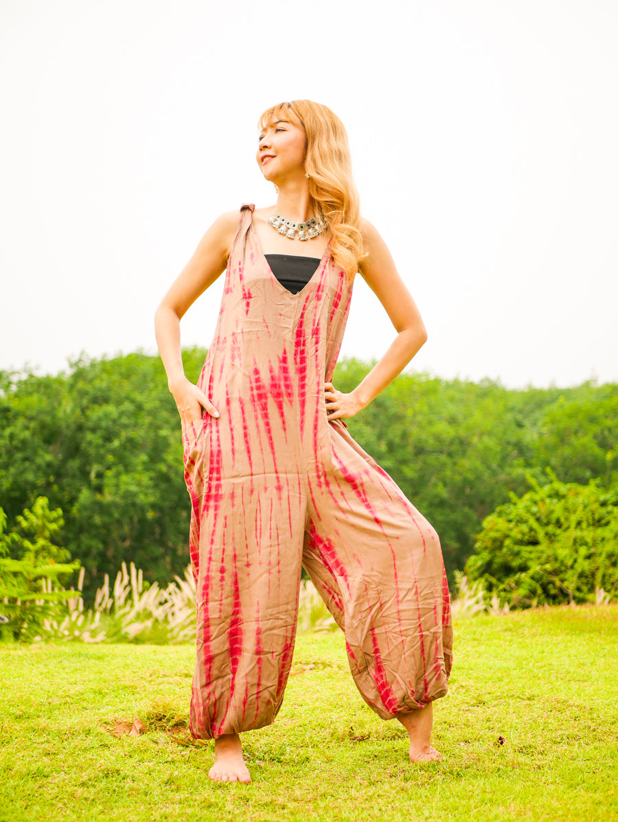 Sand Dunes Racerback Dungarees Jumpsuit Romper