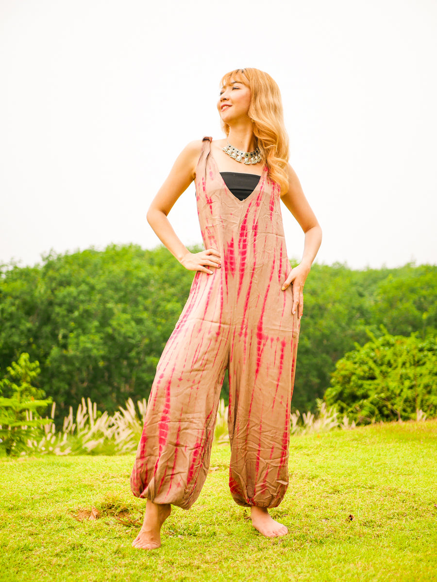 Sand Dunes Racerback Dungarees Jumpsuit Romper