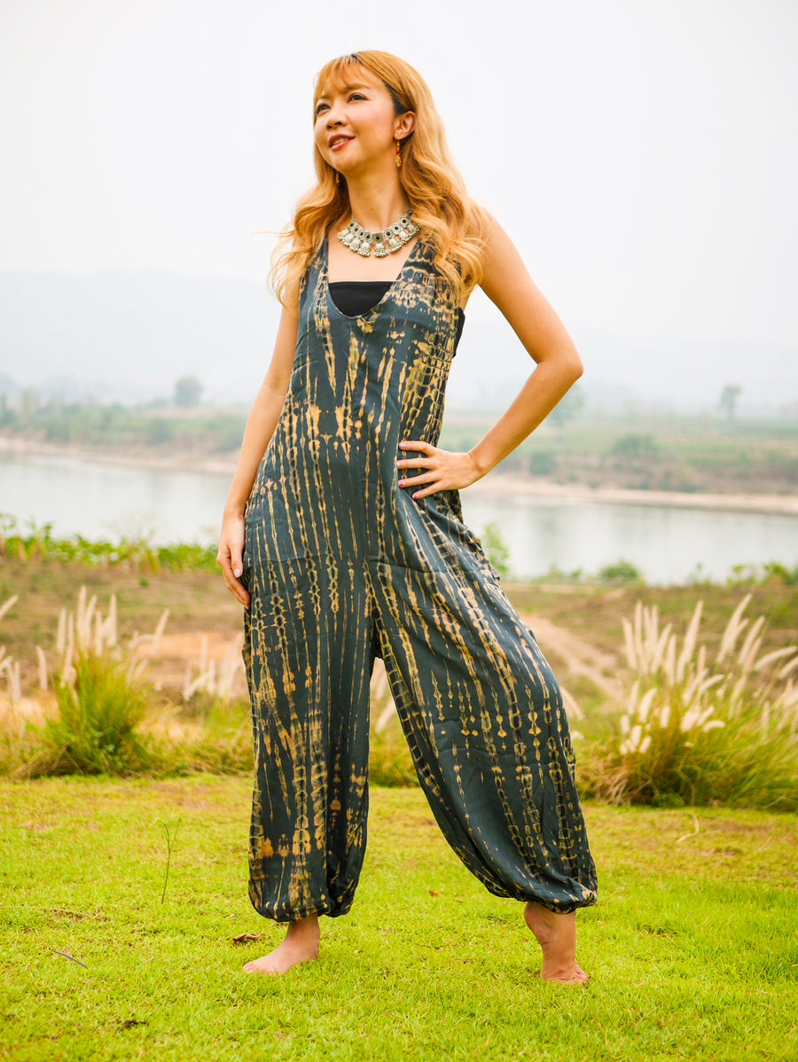 Celeste Racerback Dungarees Jumpsuit Romper