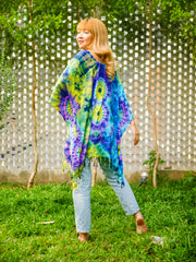 Bohemian Sunset Poncho Tunic Kaftan Blouse Oversize Top