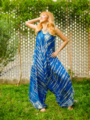 The Ocean Breeze Hand Dyed Wide Leg Boho Hippie Jumpsuits Rompers Pants