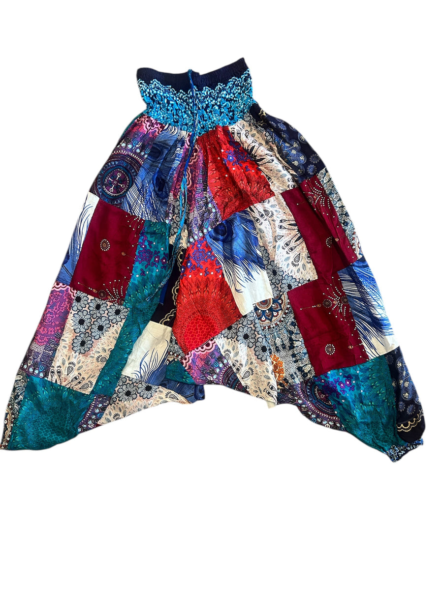 Gypsy Soul Patchwork Low Cut Harem Pants