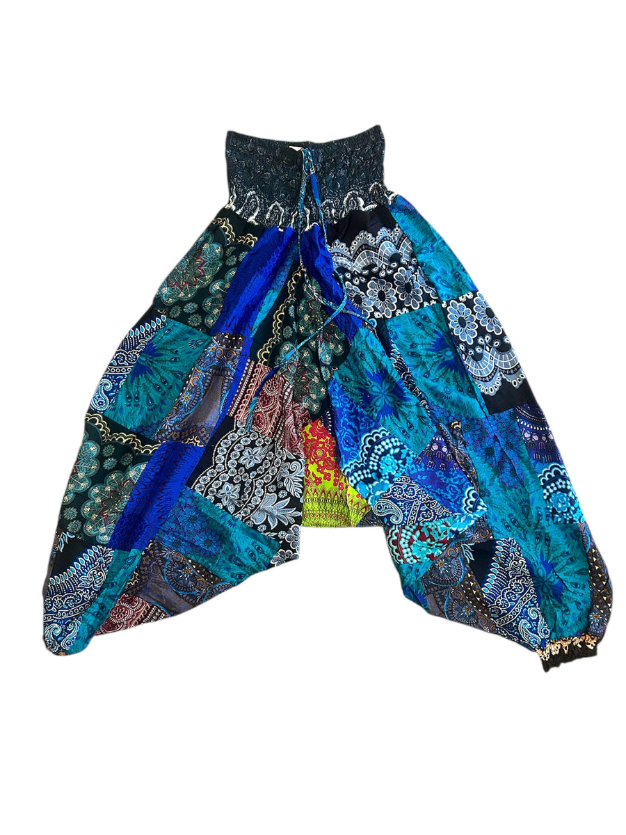 Harmony Patchwork Low Cut Harem Pants