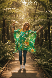 Emerald Hibiscus Kaftan
