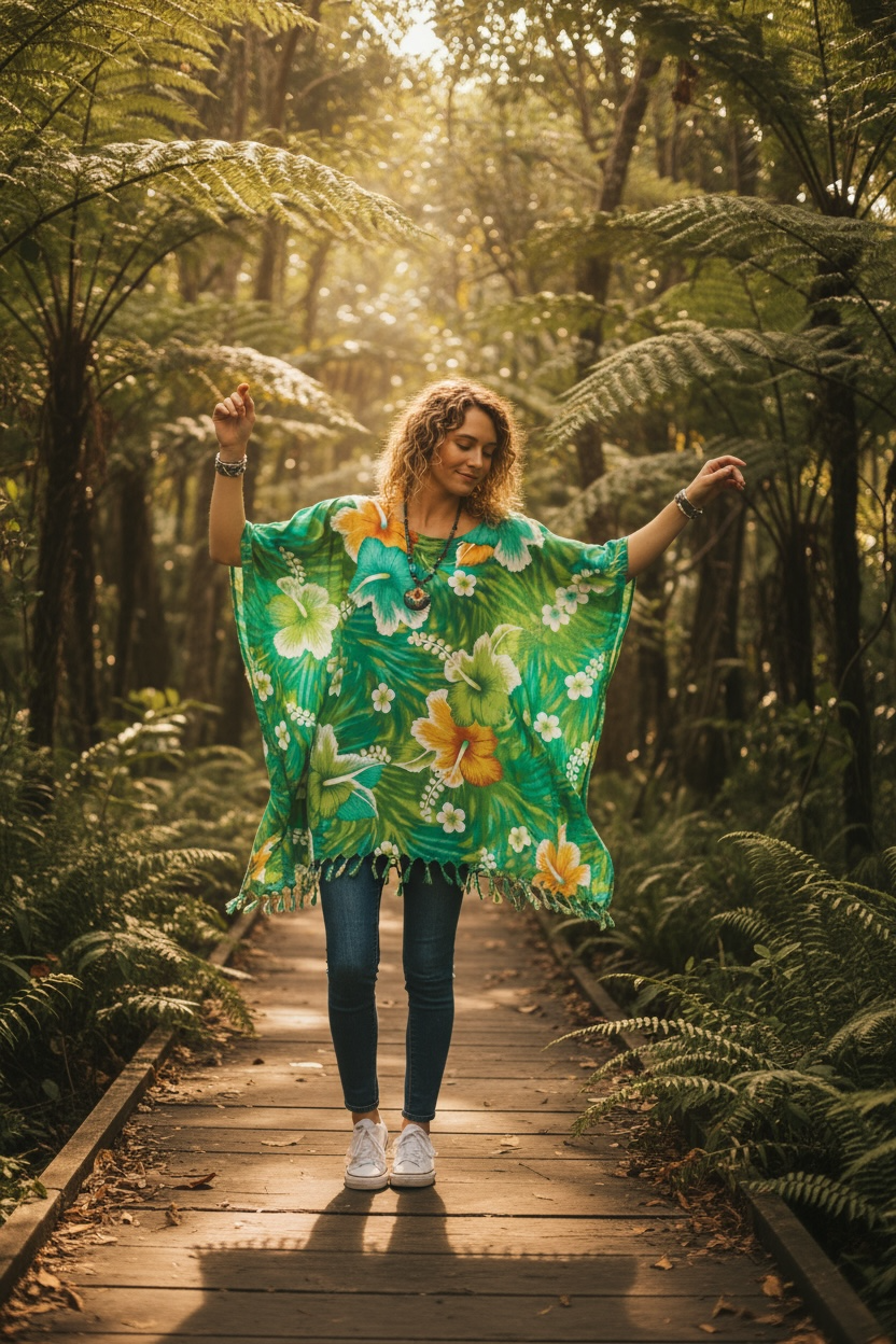 Emerald Hibiscus Kaftan