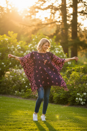 Maroon Batik Tunic Blouse