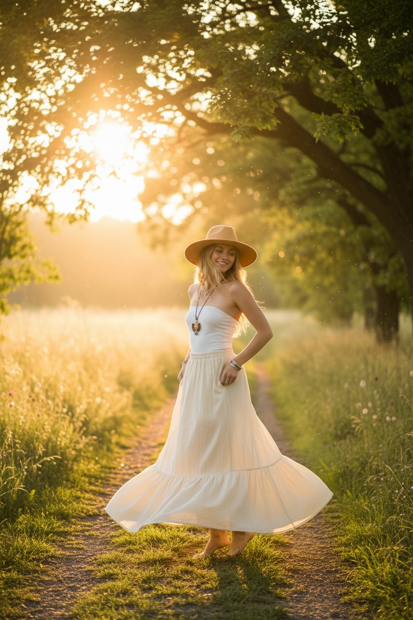 Cloud Drift Maxi Gauze Skirt