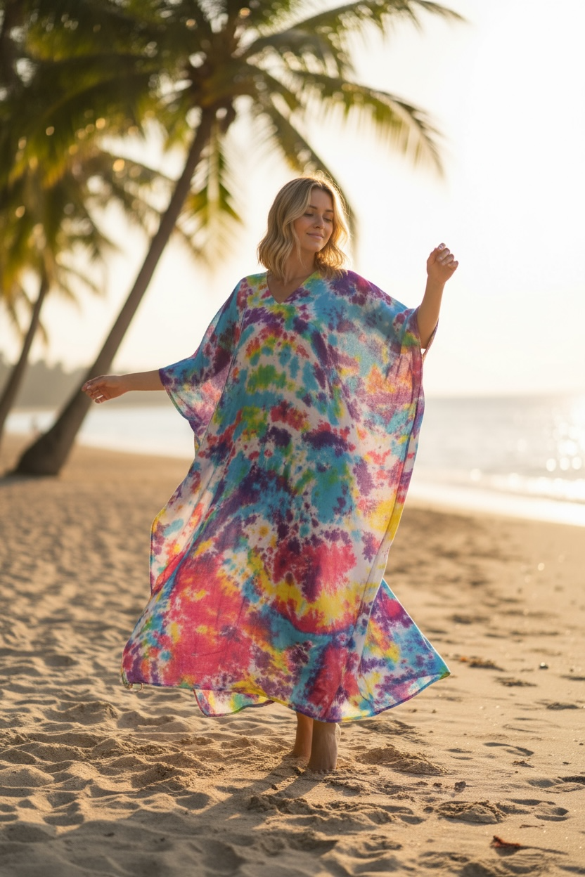 Color Splash Kaftan Dress