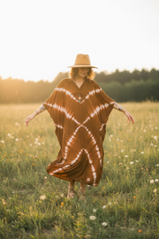 Sienna Hand Dyed Boho Kaftan Poncho Dress