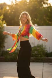 Boho Hand Dyed Wrap Top