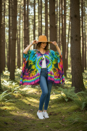 Boho Burst Tie Dye Kimono
