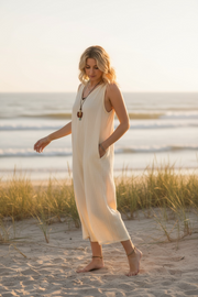 Barefoot Tide Flow Gauze Jumpsuit