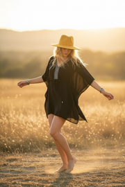 Black Flow Kaftan Dress