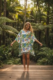 Monstera Dreams Kaftan Blouse
