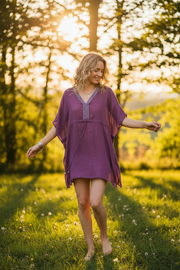 Lavender Kaftan Beach Cover Up