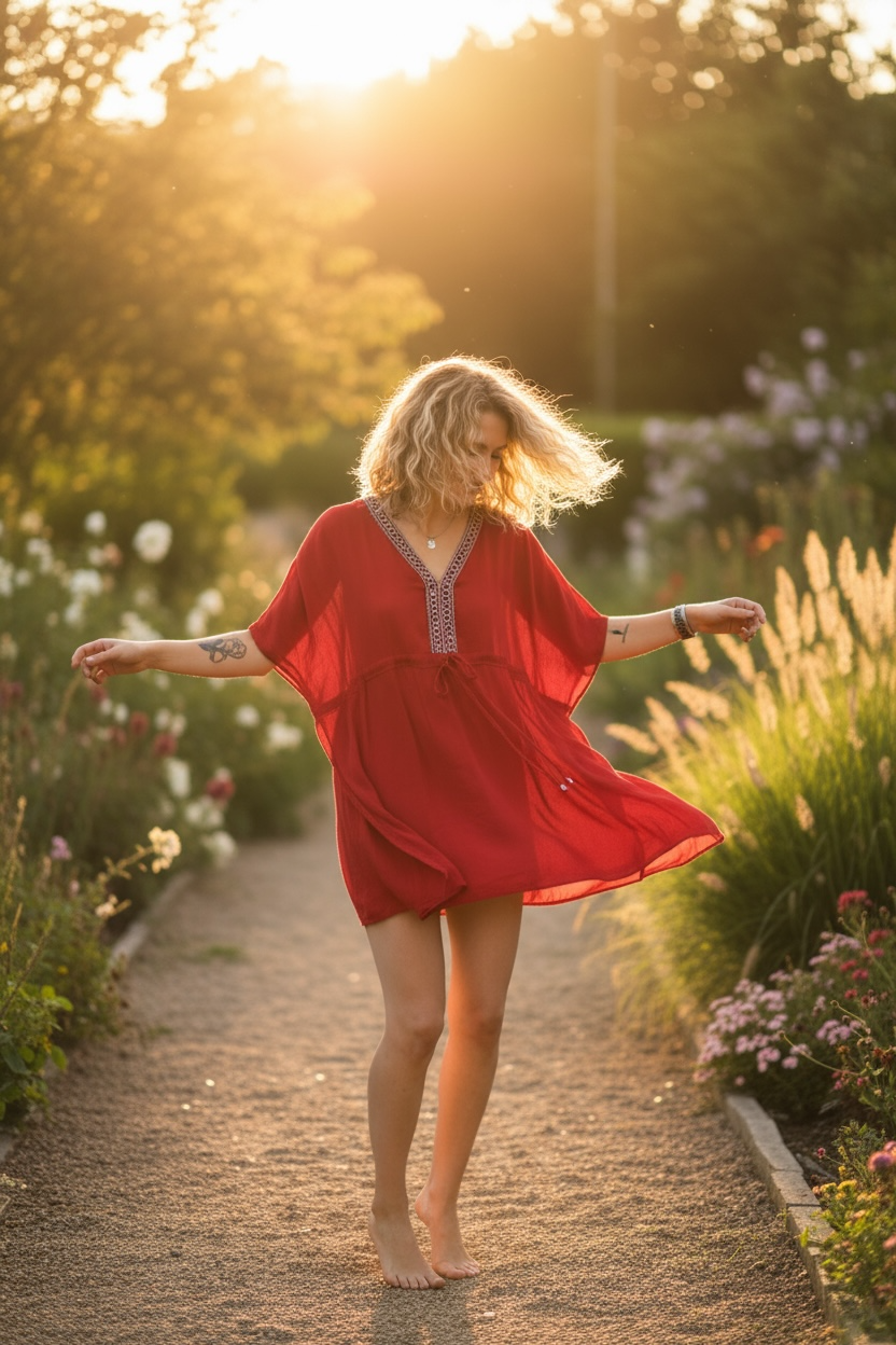 Ruby Kaftan Beach Cover Up