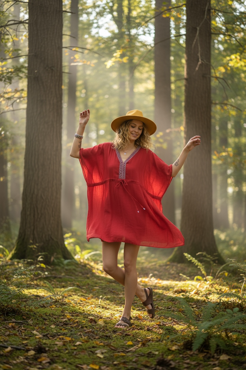 Ruby Kaftan Beach Cover Up