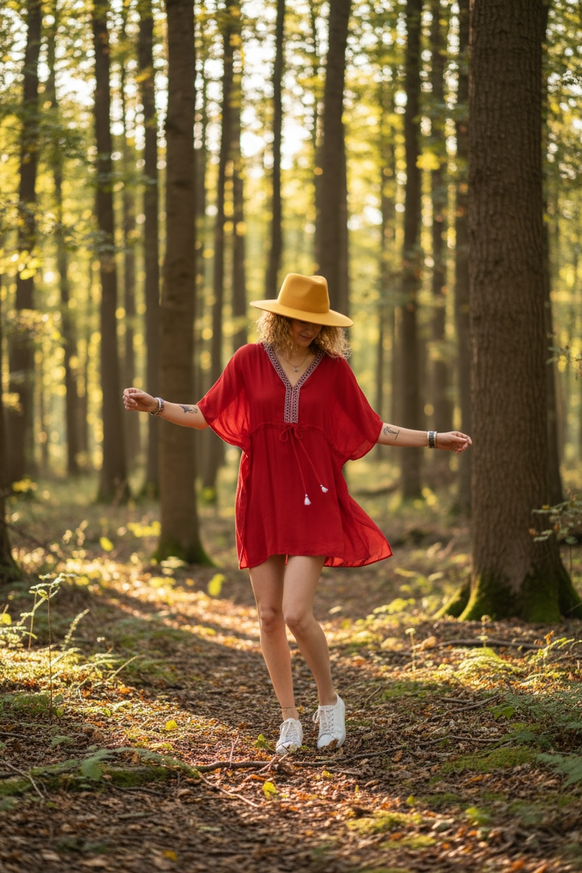 Ruby Kaftan Beach Cover Up