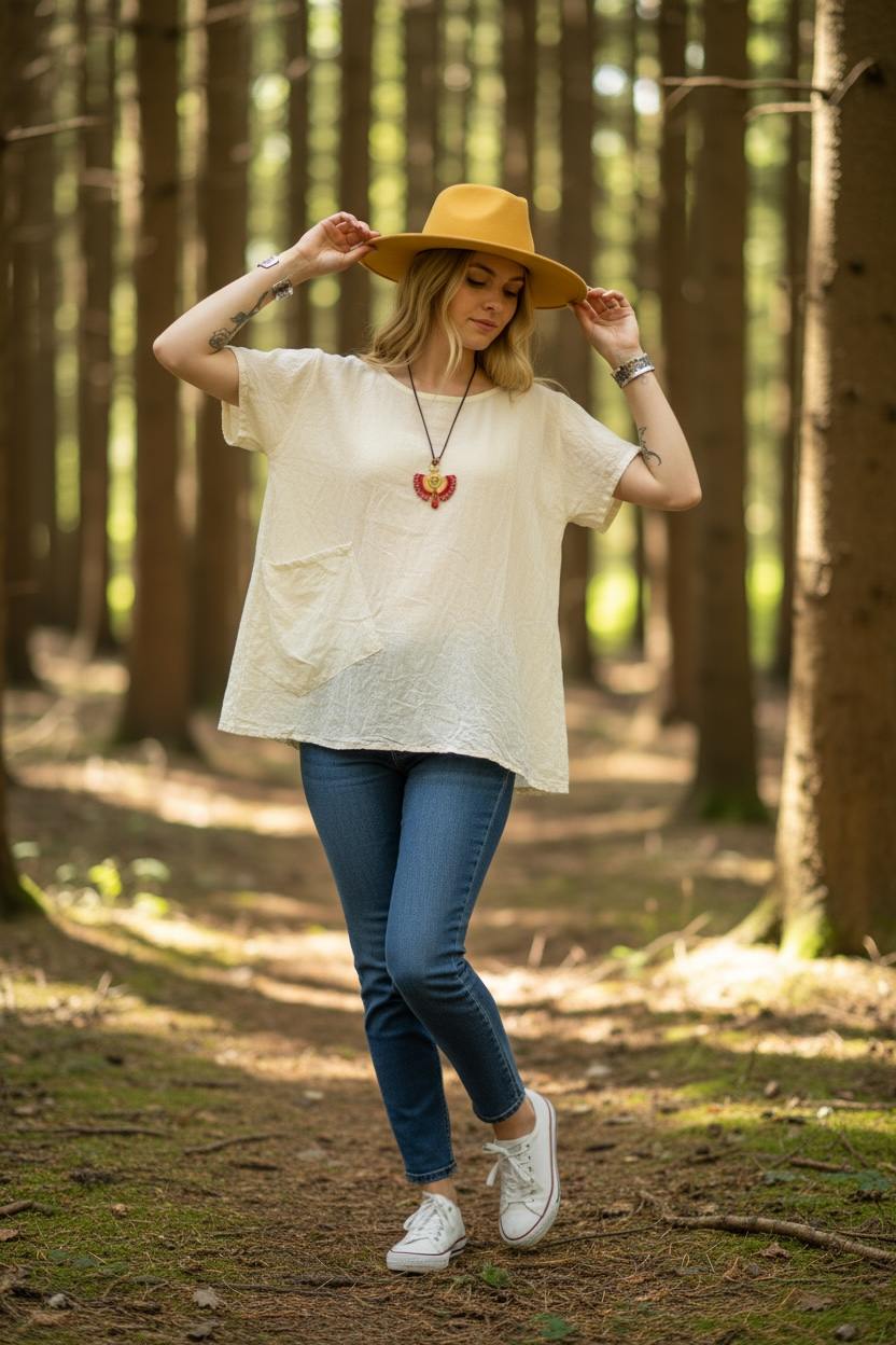 Ivory Gauze Breeze Top