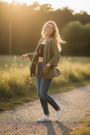 Sage Double Gauze Kimono Cardigan