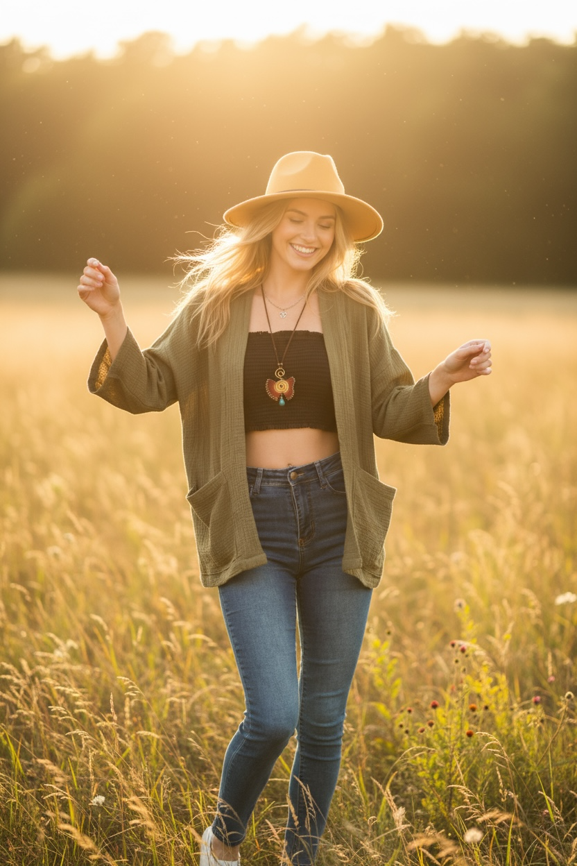 Sage Double Gauze Kimono Cardigan