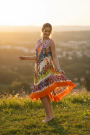 Marigold Bloom Hand Painted Dress