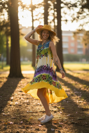 Golden Meadow Hand Painted Dress