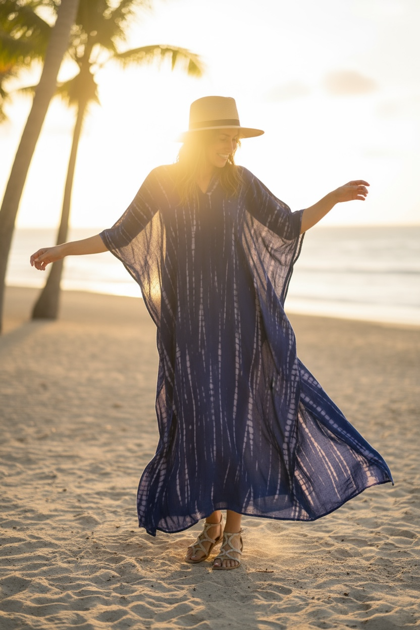 Indigo Tide Kaftan