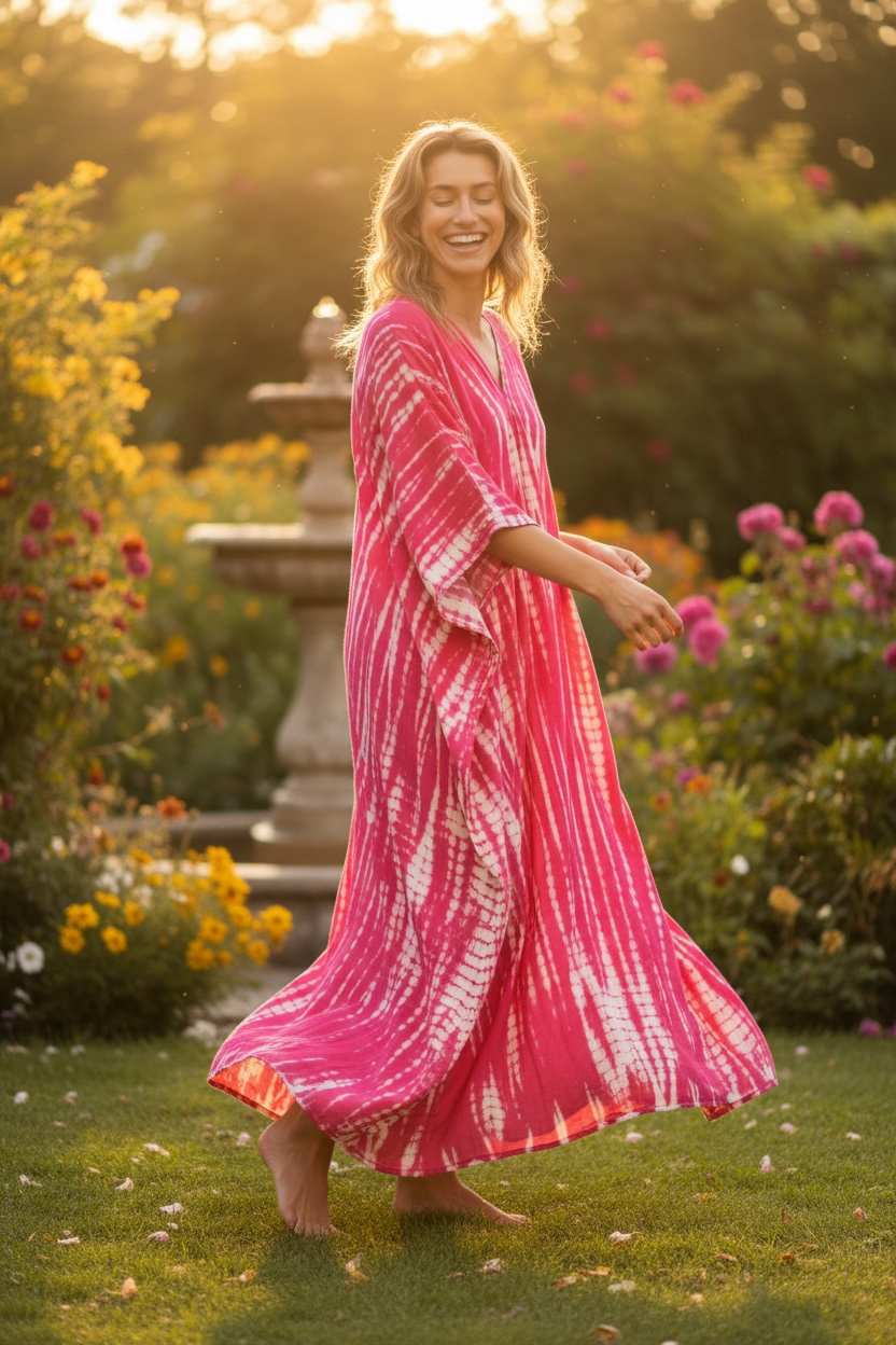 Rosewood Ripple Kaftan