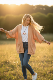 Desert Sand Double Gauze Kimono Cardigan