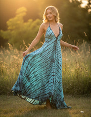 Aqua Drift Hand Dyed Maxi