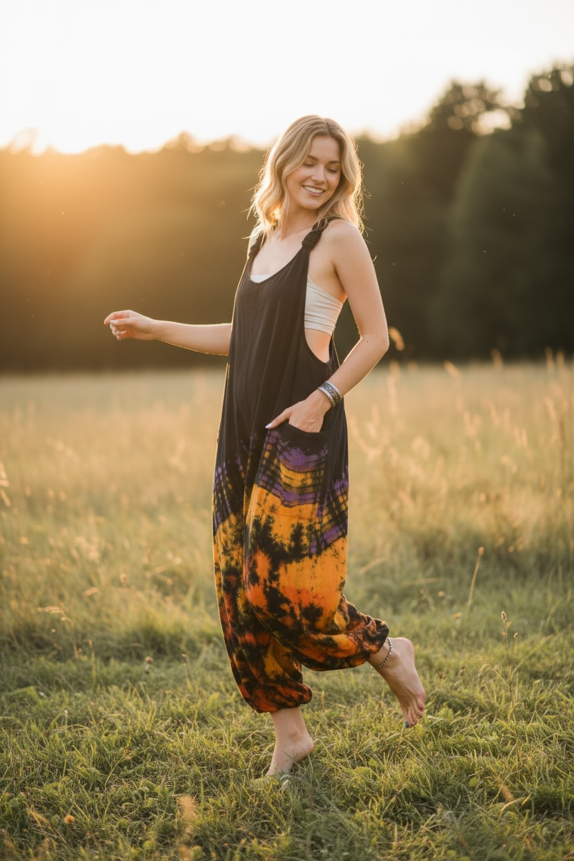 Firelight Drift Dungarees Jumpsuit