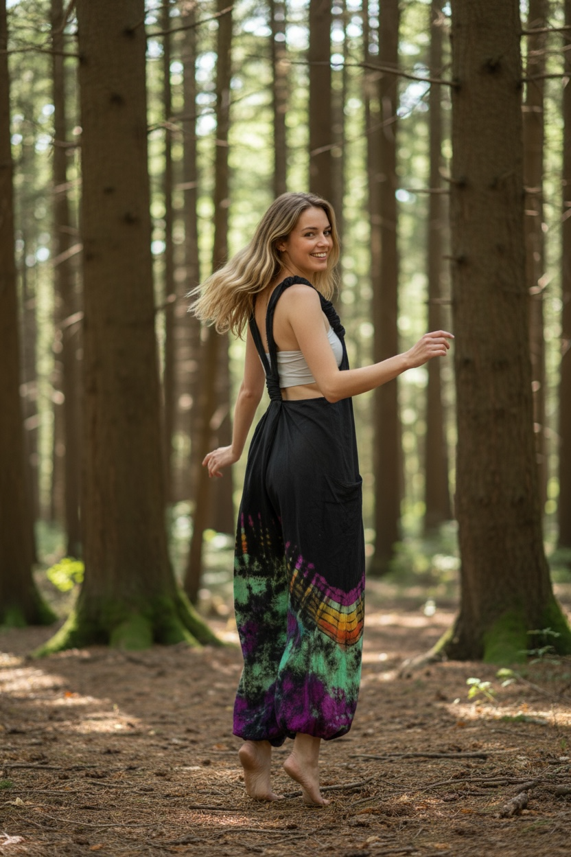 Forest Spirit Dungarees Jumpsuit