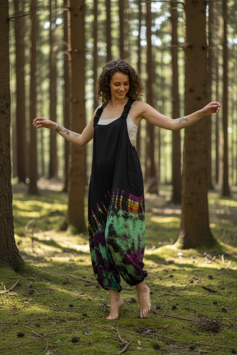 Forest Spirit Dungarees Jumpsuit