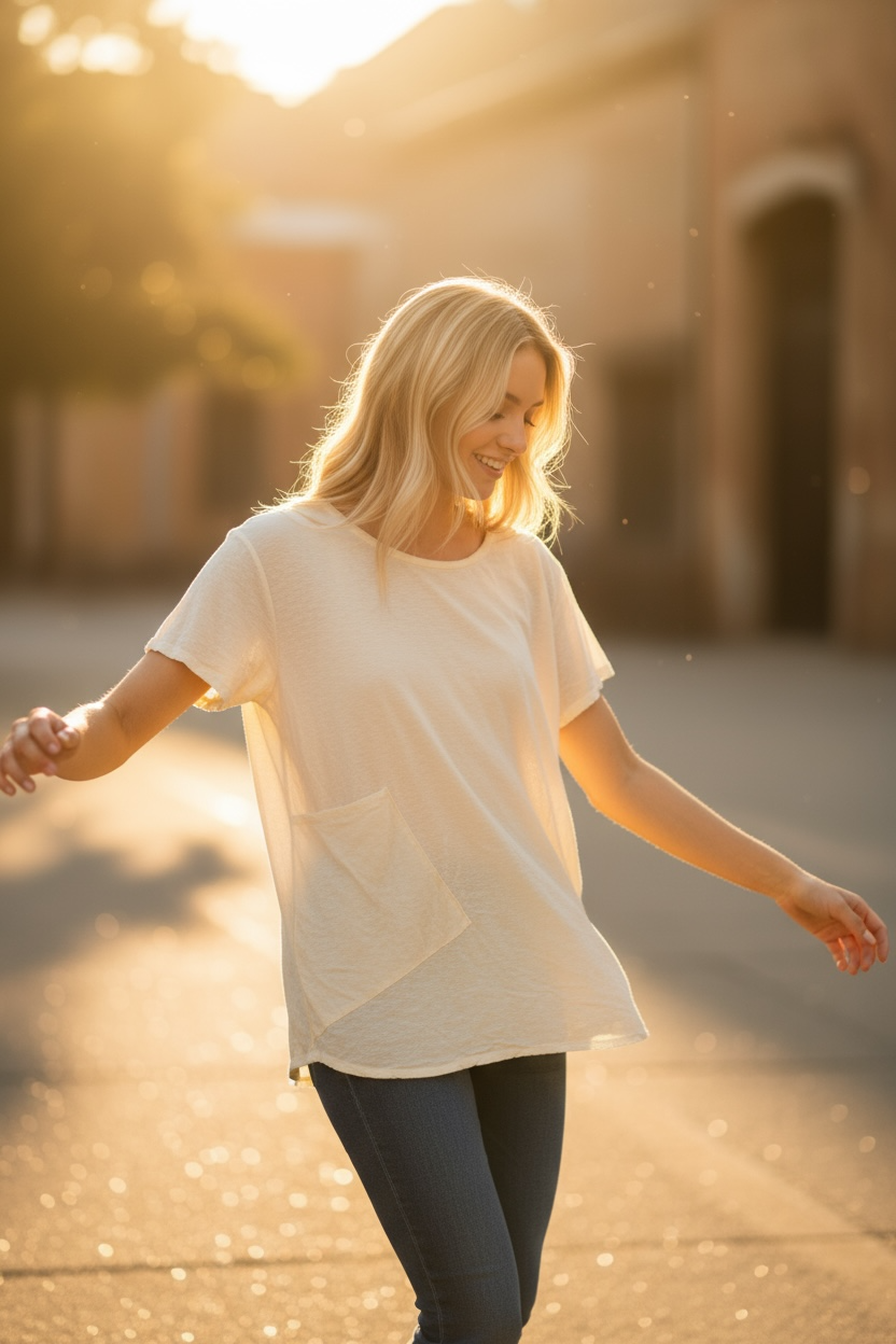 Ivory Gauze Breeze Top