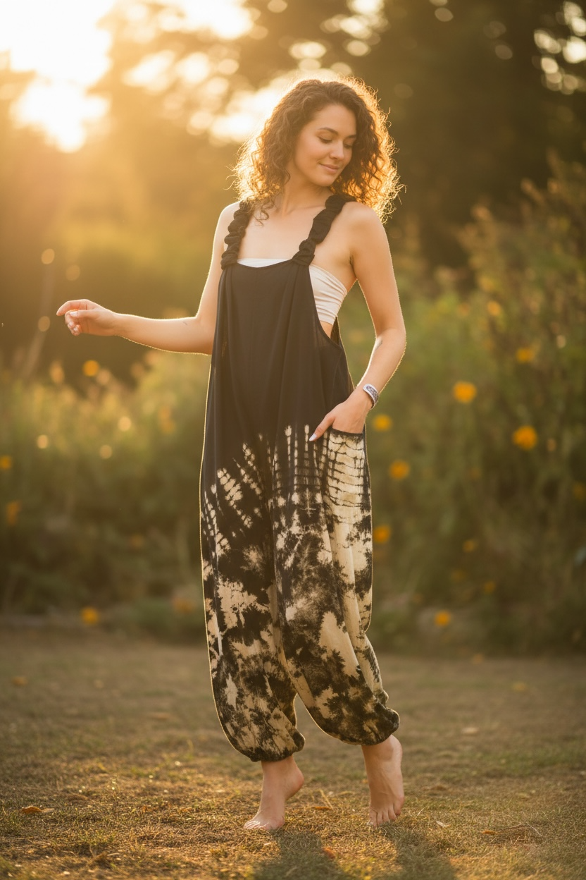 Sand Drift Dungarees Jumpsuit