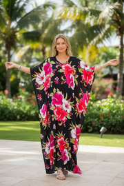 Pink Hibiscus Kaftan