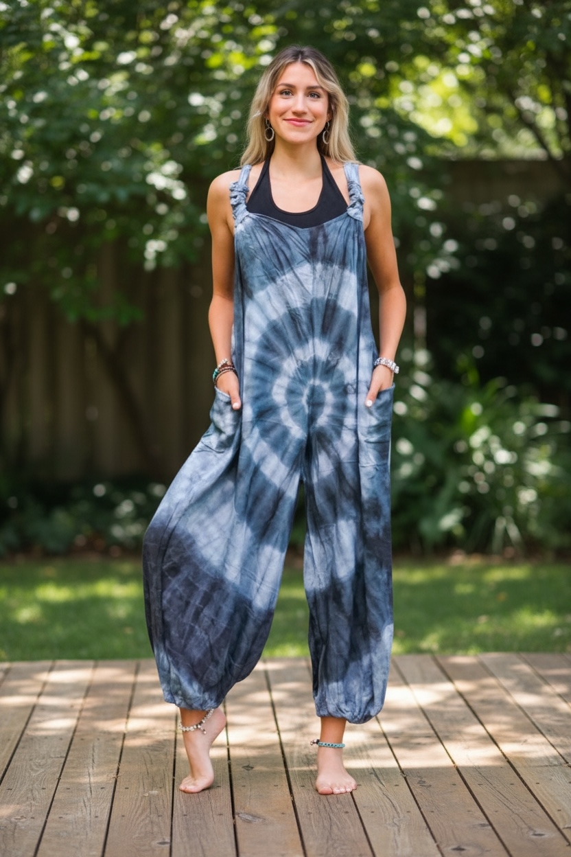 Nomad Soul Racerback Dungarees Jumpsuit Romper