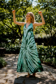 Emerald Tide Maxi Dress