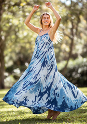 Ocean Breeze Hand Dyed Tiered Maxi
