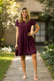 Plum Organic Cotton Gauze Dress