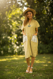 Natural Beige Double Gauze Dress