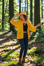 Mustard Double Gauze Cardigan