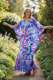Blueberry Bliss Shibori Kaftan