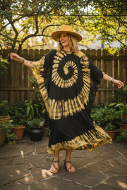 Golden Eclipse Kaftan Dress