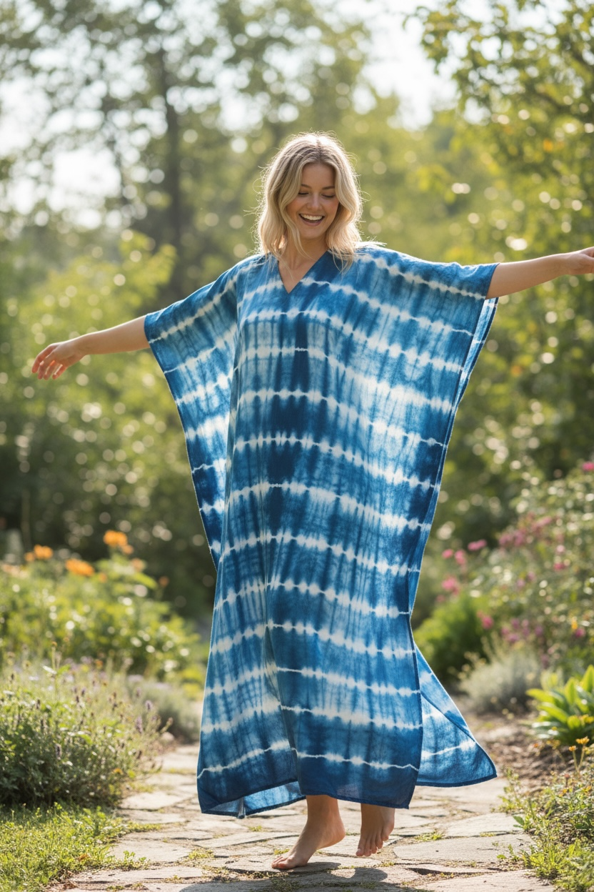 Sky Ripple Kaftan