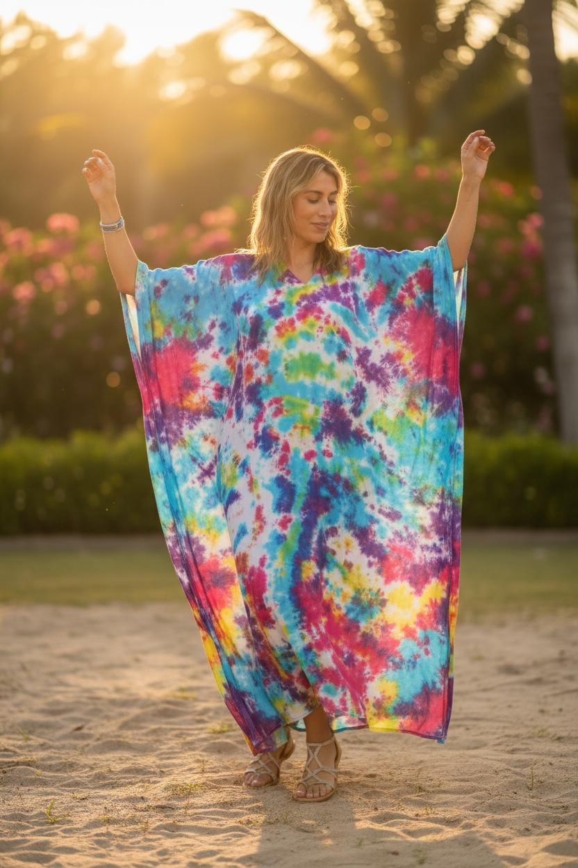 Color Splash Kaftan Dress